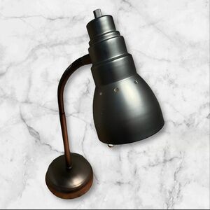 Gun Metal Gray Metallic Small Desk/Task Lamp
